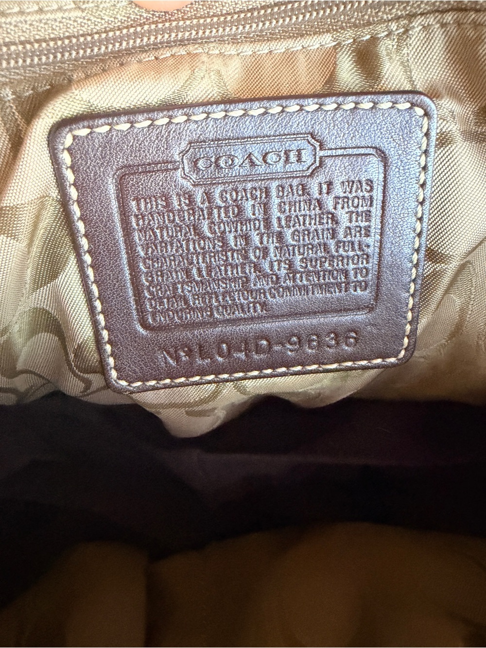 VTG Coach Soho Leather Flap Satchel Bag White Brown Trim 9636 - Picture 2 of 11